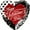 Black Hearts, variant on PMU Valentine’s Day Hearts and Stripes 18 Inch Mylar-Foil Balloon Valentine's Day, Proposal, Special Events, Photo Props Party Decoration and Accessories (1/Pkg) Pkg/1