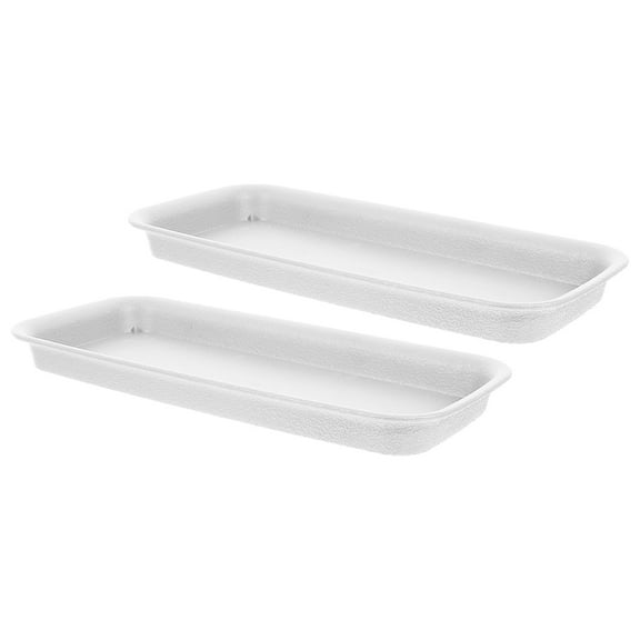 MLINS 2pcs Rectangular Plant Water Trays Anti-Slip Plant Pots Saucers for Indoor and Outdoor Reusable Drip Tray for Potted Plant Planter Plates