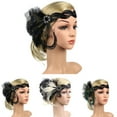 thumbnail image 2 of Casque Femme Vintage Pompon Fausse Plume Partie Bandeau Rabatteur Bandeau, 2 of 6