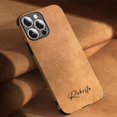 thumbnail image 1 of Funda personalizada coreana para iPhone 14 13 12 11 Pro Max, funda de lujo de piel de cordero con nombre personalizado, 13 14 Pro Max, regalos DIY, 1 of 4