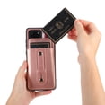 thumbnail image 6 of for Samsung Galaxy S20 Ultra Case Wallet with Slide Credit Card Holder, Flip Premium PU Leather Hidden Kickstand Classic Retro Heavy Duty Protective Cover for Samsung Galaxy S20 Ultra,Rosegold, 6 of 10