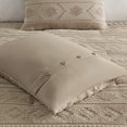 thumbnail image 6 of 3 PCS King/Cal King Chenille Oversized Comforter Set Tan, 6 of 6