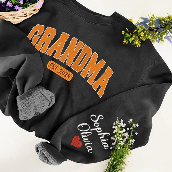 Embroidered For Give Grandma Autumn, Sweatshirt