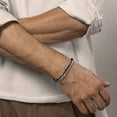 thumbnail image 7 of Rope & Chain Braided Link Bracelet for Men : Handmade Trendy Men's Stainless Steel Metal Non Tarnish Waterproof Cuban Chain Bracelet Fashion Jewelry Gift for Dad Son Boyfriend, Adjustable, 7 of 7