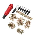 thumbnail image 1 of Adaptateur d'Écrou de Rivet, Poignée Antidérapante Multifonctionnelle Kit d'Adaptateur de Perceuse Électrique à 6 Rivets Interchangeables avec Clé pour Bâtiments, 1 of 7