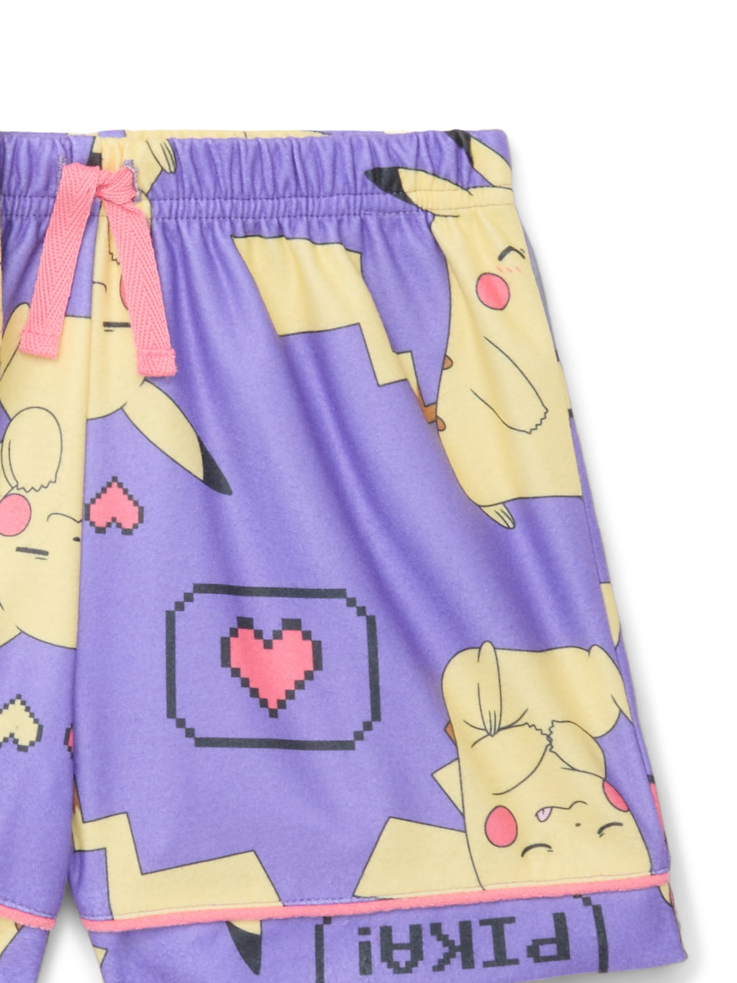 Pokemon Girls Long Sleeve Coat and Shorts Pajama Set, 2-Piece, Sizes 4-16