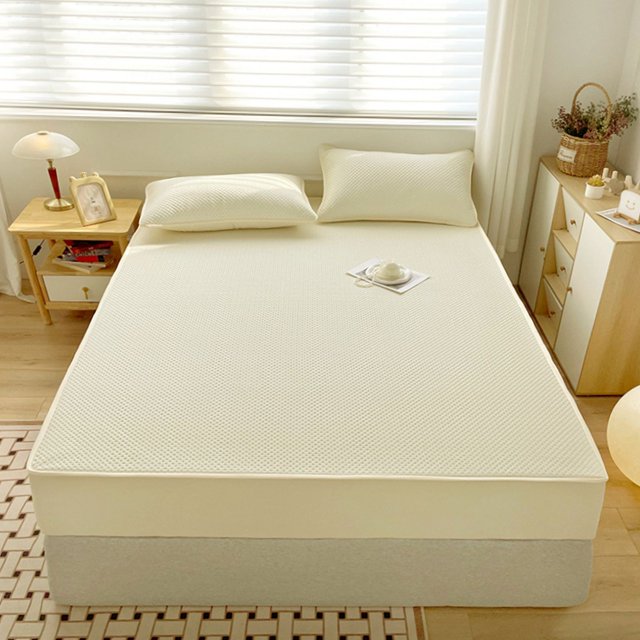 Protège-matelas Imperméable Premium en Coton Matelassé Tricoté de Classe A s'Adapte jusqu'à 30cm de Profondeur XQ