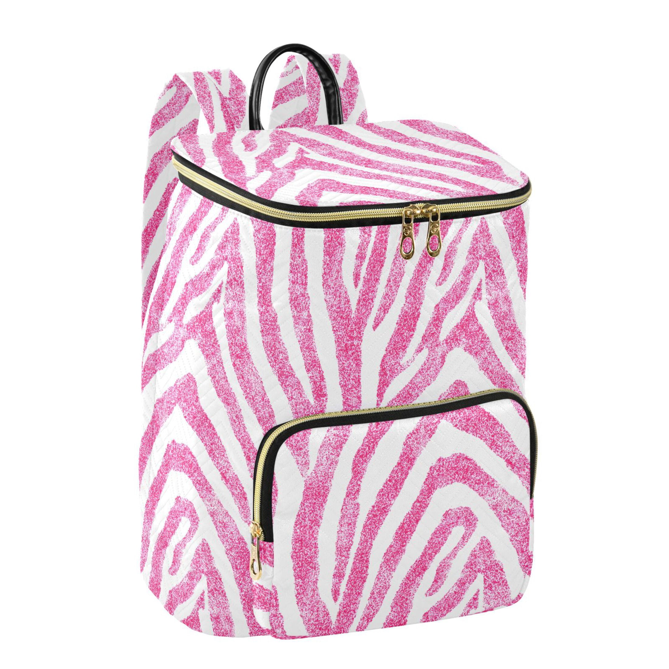 ALAZA Pink Zebras Pattern Travel Backpack Laptop Bag Large Capacity Daypack