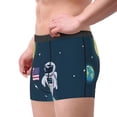 thumbnail image 2 of Hirioo Astronaut With USA Flag for Men's Boxer Briefs Men Cotton Underwear Boxer Briefs Panties-Small, 2 of 5