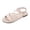 Beige, variant on Women's Open Toe Sandals Elastic Back Flat Solid Color Round Casual Versatile Indoor Outdoor 2032 Summer Breathable Comfortable Shoes Beige 42