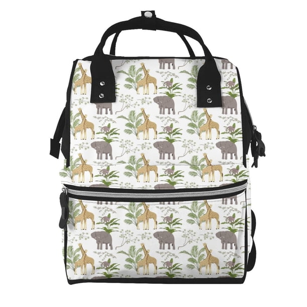 Disketp Jungle Animal Mochila de Pañales de Gran Capacidad con Múltiples Bolsillos, Mochila de Viaje Multifuncional para Bebé, Unisex, Moderna y Resistente