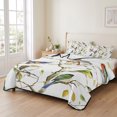 thumbnail image 2 of Full Quilt Set 78''x90'', Bird Leaf Lightweight Summer Bedspread Coverlet Set with 2 Pillow Shams, Spring Summer Tree Branch Farmhouse Retro Breathable All Season Quilt Bedding for Bedroom/Guest Room, 2 of 9