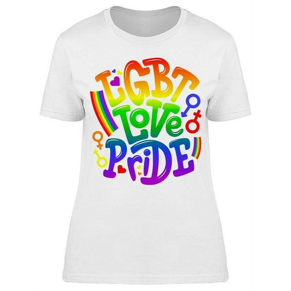 Lgbt Love Pride T-Shirt Women -Image by Shutterstock, Female x-Large