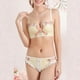 thumbnail image 2 of Brasier Tela de Mantequilla conjunto de Sujetador Retro Fruncido con Pecho Pequeño para Mujer, Lencería Estilo Pure Desire, conjunto de Dos Piezas con Bordado de Flores Mediana, 2 of 4