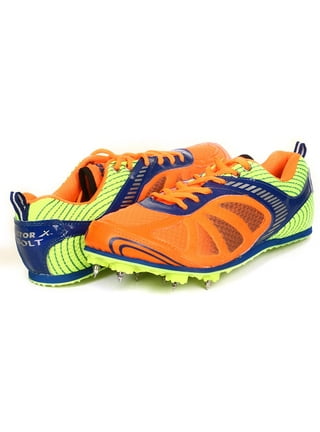 Lopsie Men Spikes Track Running Shoes Athletics Field Sneaker, Men's, Size: 8.5, Gold