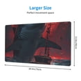 thumbnail image 2 of Bingfone Red Moon Shark Sailboat Large Gaming Mouse Pad,Extended Desk Mousepad with Stitched Edges,Non-Slip Base,Water Resist Keyboard Pad for Gamer, Office & Home, 29.5 x 16 in, 2 of 6