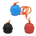 thumbnail image 2 of 3 Pcs Billiard Cue Chalk Holder Mix Color Rubber Snooker Pool Cue with String (Black Red Blue), 2 of 5