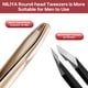 thumbnail image 5 of Pinzas profesionales NILIYA para hombre con punta redonda y funda dorada, 5 of 7
