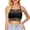 Black, variant on Youmylove Tank Top For Women Solid Color Lace Crop Top Lace Bralette High Neck Camisoles Racerback Double-Layered Crop Top Leisure Trendy Blouse