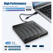 External CD/DVD Drives Slim DVD±RW Optical Drive Portable CD DVD Burner Reader Writer for Laptop PC Windows 11 10 Linux MacOS