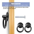 thumbnail image 4 of 10 Pcs Armoire Noire Poignée Métal Porte Bouton Tiroir Anneau Classique Tirer Poignée Rond Meubles Poignée Meubles Poignées de Traction avec Vis pour Armoire Armoire Armoire Commode, 4 of 5