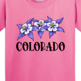 thumbnail image 4 of Inktastic Colorado Columbine Flowers Youth T-Shirt, 4 of 5