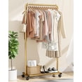 thumbnail image 2 of Sakugi Clothing Rack - Movable Multi-Functional Coat Rack with 4 Universal Wheels, Long-Lasting Metal Clothes Rack with Extra Storage Shelf for Bedro, 2 of 3