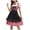 Black, variant on Dresses, Apron Short Sleeve Two Piece Skirt Sets Crew Neck, Women Dress Body Sculpting Stage Garment Costume Solid A-Line Vestidos Mid-Length Women, Blue Size L(US:6)