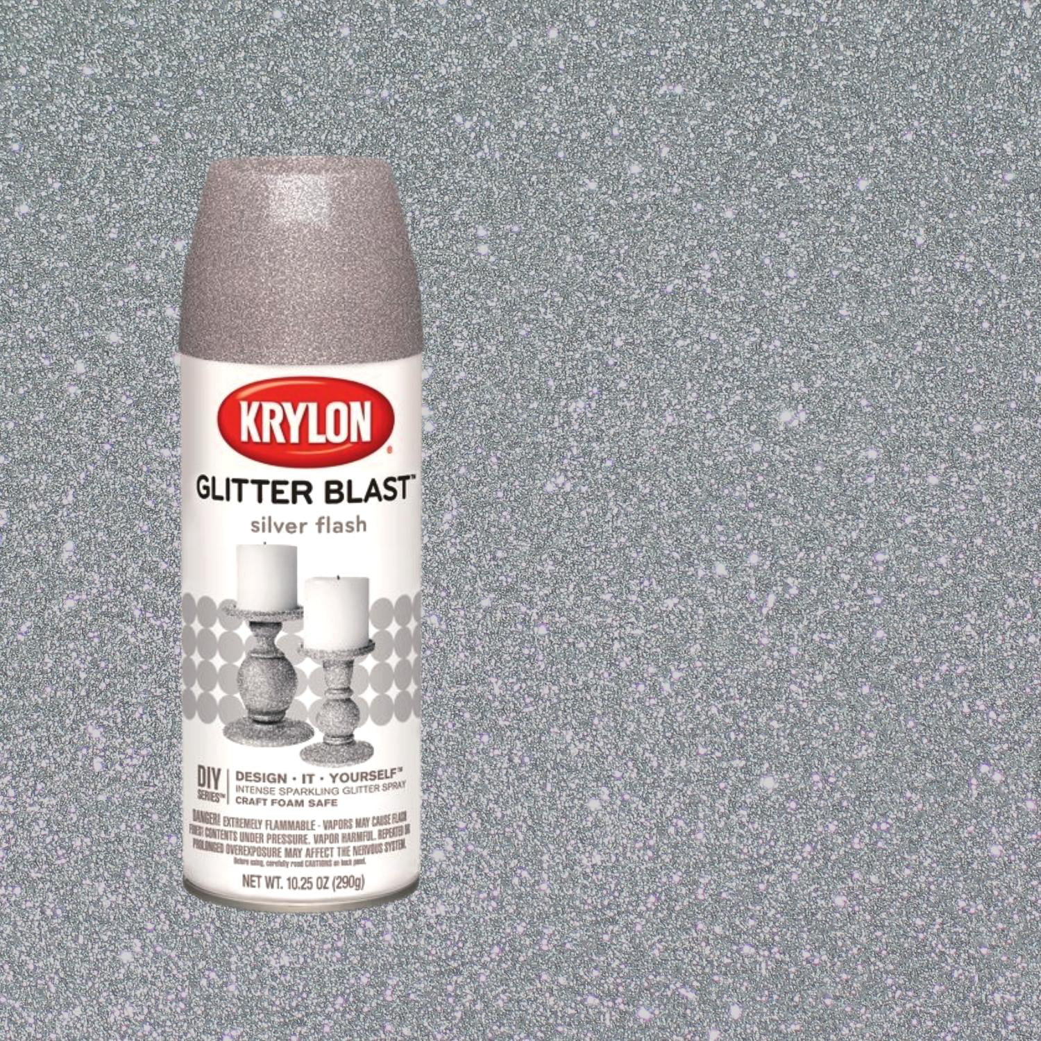 Krylon Glitter Blast Gloss Silver Flash Glitter Spray Paint (NET WT.  10.25-oz) in the Spray Paint department at