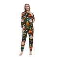 thumbnail image 3 of Odeerbi Christmas Onesie Pajamas for Family Holiday Sleep Jumpsuit Long Sleeve Family Christmas Pajamas Matching Sets Mom Fashion Printed Hooded Jumpsuit Sleepwear PJs Set Green, 3 of 5