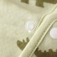 thumbnail image 4 of DHFJKG Infant Toddler Hooded Jumpsuits Winter Clothes Fuzzy Lining Long Sleeve Cartoon Dinosaur Print Button Down Onesie For Home Cute One-Pieces, 4 of 9