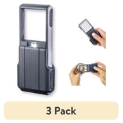 (3 pack) Carson MiniBrite 3x LED Lighted Slide Out Portable Magnifier with Built-In Protective Sleeve