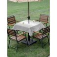 thumbnail image 4 of Outdoor Tablecloth with Umbrella Hole for Patio/Picnic/Party/Camping, Grey Ombre Waterproof Table Cloth Square Cover Washable, Aesthetic Art Farmhouse Gradient Gray (54"x 54"), 4 of 9