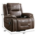 thumbnail image 5 of Bonzy Home Power Lift Chair Recliner Electric Massage Recliner with Cup Holders Suede Fabric for Living Room, 5 of 8