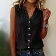 thumbnail image 4 of Hilenly Tank Tops for Women Summer Sleeveless V Neck Button Down Shirts Business Casual Outfits Work Blouse, 4 of 9