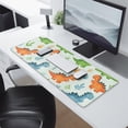 thumbnail image 2 of Long Mouse Pads for Desk,LightGreen Cartoon Dinosaurs Leaves Desk Mats on Top Of Desks, Desk Mouse Pad Extra Large with 3mm Non-Slip Base and Stitched Edge for Gaming,Work,Home 31.5"x11.8", 2 of 5