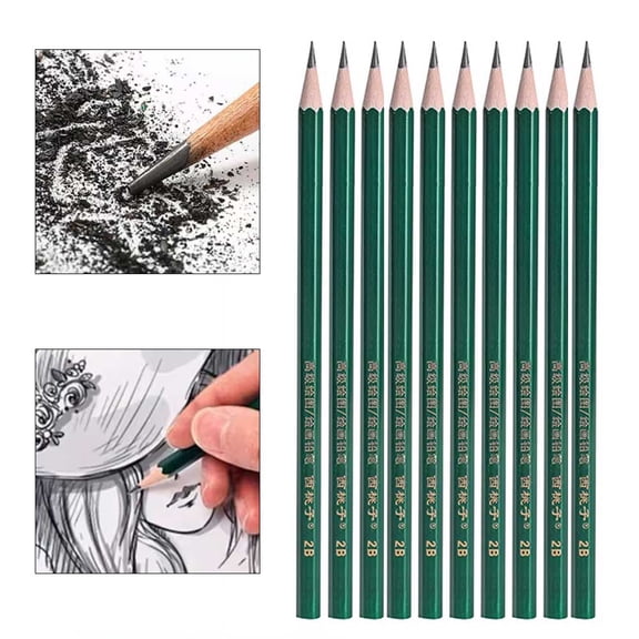 STONEGO 2B Non-Toxic Standard Sketch Pencils - Hexagonal Design for Students, Children, and Exam Use - Ideal for Writing, Drawing, and Creative Projects