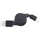 thumbnail image 3 of 2X USB Tipo C USB 3.1 Cable RetráCtil Cargador de Carga Tipo-C Cable USB-C Negro, 3 of 5
