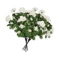 thumbnail image 2 of 4 manojos de flores artificiales de seda sintética, rododendros, decoración reutilizable. Blanco, 2 of 9
