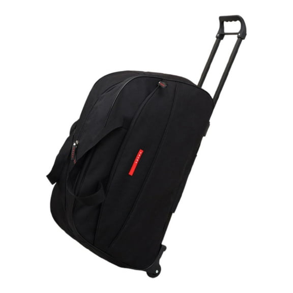 LeeQinersw Wheeled Rolling Duffel Bag Foldable Travel Garment Bag for Outdoor Business Trip Black