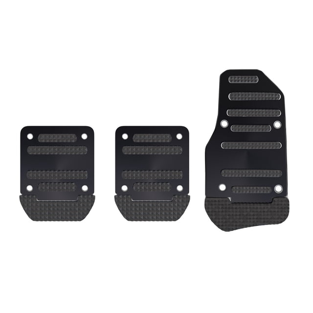 Cubiertas de pedales antideslizantes para coche, juego de almohadillas de pedal de aleación de aluminio para automóvil, accesorios de repuesto universales para pedal de embrague y freno de gas.