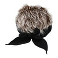 thumbnail image 4 of Sombrero de peluca artificial, divertido sombrero novedoso, ajustable con peluca, diadema de moda. Marrón, 4 of 9