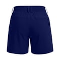 thumbnail image 4 of Miluxas Women's Stretchy High Waist Hiking Cargo Shorts Soft Quick Dry Athletic Workout Wide Leg Shorts with Pockets Ideal for Summer Running Fitness Navy, 4 of 7