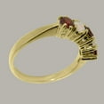 thumbnail image 3 of LBG English Made 9k Yellow Gold Natural Garnet & Opal Ladies Eternity Ring - 33 size options - Size 11, 3 of 6