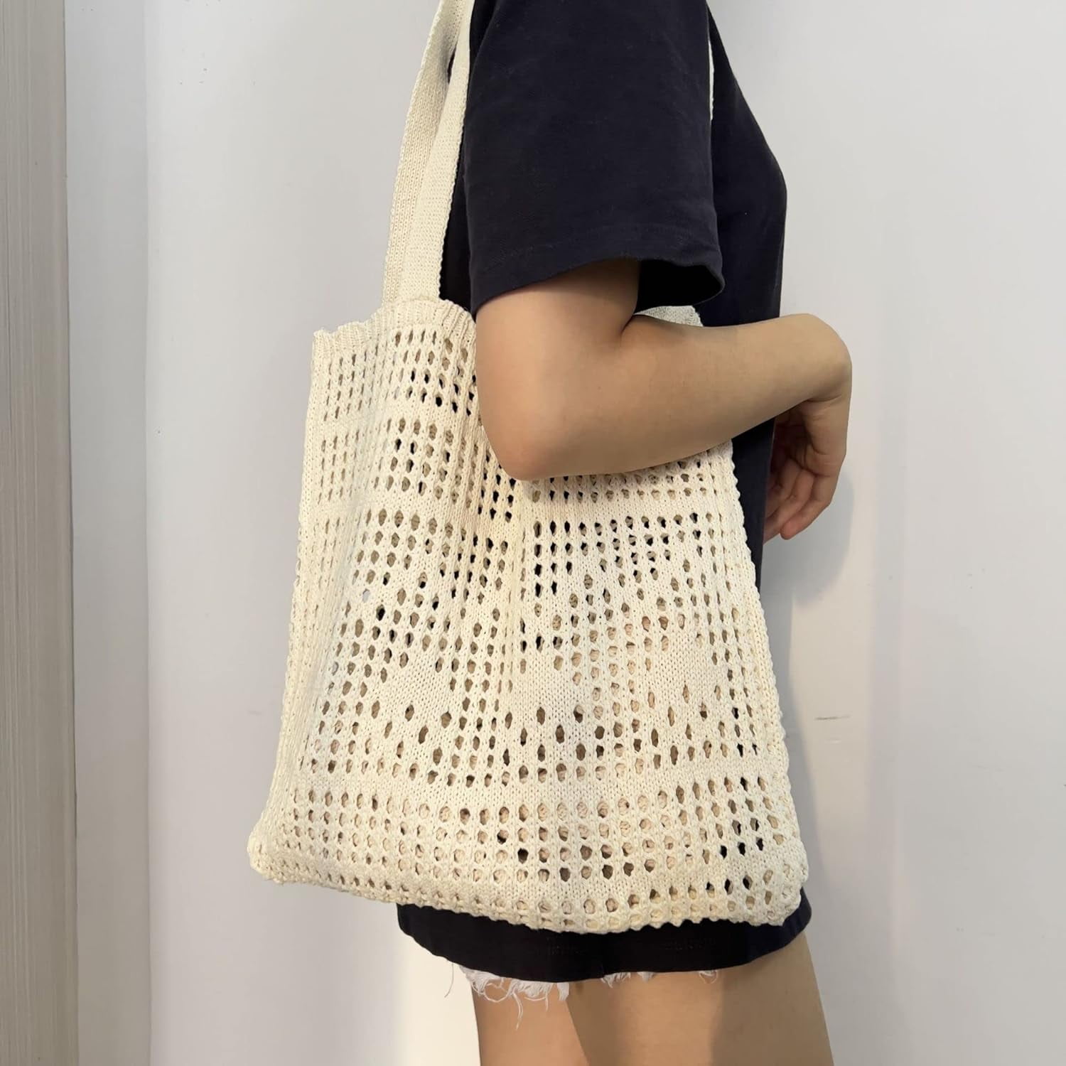 Kukuzhu Fairy Tote Bag Aesthetic Tote Bag Y2k Bag Tote Bag Aesthetic Y2k Crochet Tote Bag Aesthetic