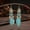 Blue, variant on Trendy Vintage Bohemian Colorful Long Tassel Feather Earrings