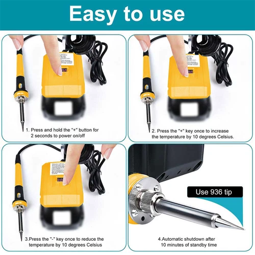 60W Electric Soldering Iron Welding Tool Rapid Heating Solder Tips For Dewalt