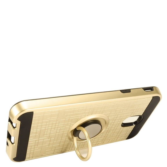 GSA Brushed Hybrid Ring Stand Case For Samsung Galaxy J7 (2018) - Gold