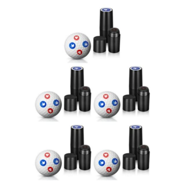 Becaristey 2pack/lot Automatic Oil Out Golf Ball Stamp Variety Of Models Quick Dry And Easy To DIY Items 5Set