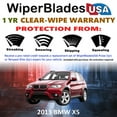thumbnail image 2 of 2013 BMW X5 Beam Wiper Blades Wipers w/1yr Warranty (Set of 3) w/Rear Wiper, 2 of 5